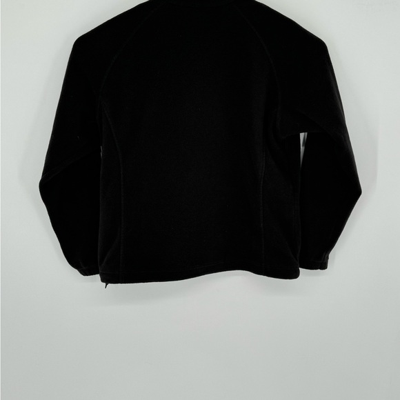 Columbia Women’s Fleece Full Zip Mock Neck Chest Logo Jacket Black Sz XL Q6 - Picture 2 of 5